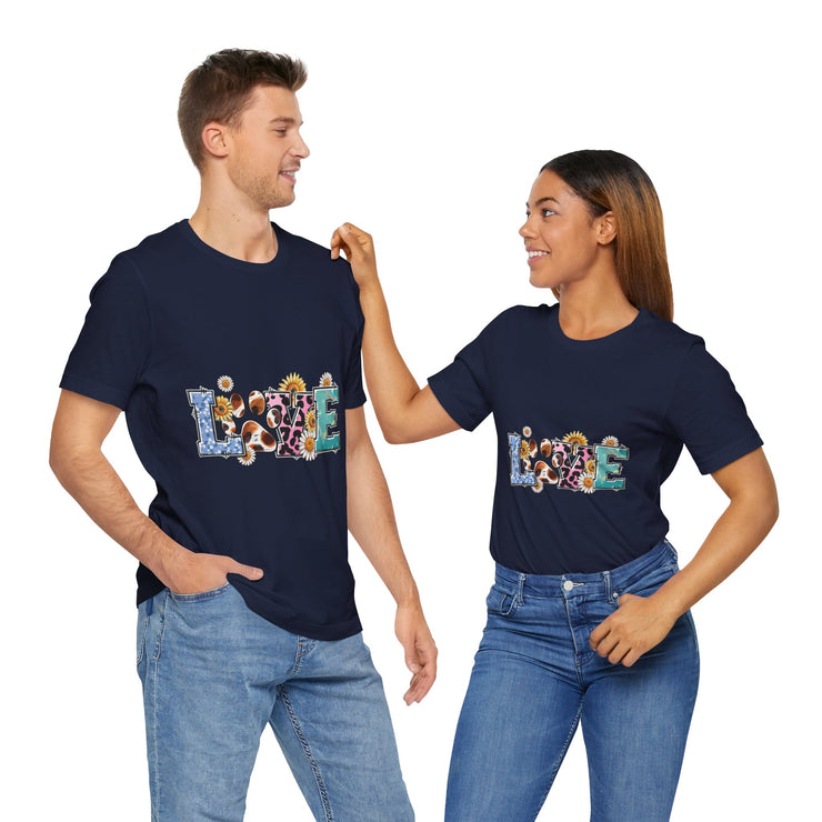 Love-Inspired Unisex Jersey Tee, Casual Wear, Gift for Her,  Sweetheart Gift, Summer Fashion, Festival Outfit