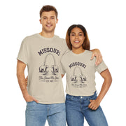 Missouri Bears Unisex Heavy Cotton Tee, Gift for Missouri Residents, State Pride Shirt, Casual Wear, Summer Tee, Vintage Style T-Shirt