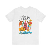 Texas-Inspired Unisex Tee: Meet Me in Texas Graphic T-Shirt, Gift for Texans, Summer Outfit, USA States Design
