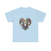 Bohemian Ram Heart Tee, Unisex Shirt, Festival Wear, Nature Lover Gift, Eco-Friendly Fashion, Gift for Him/Her