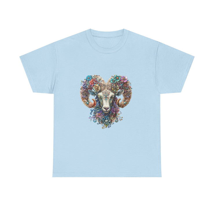 Bohemian Ram Heart Tee, Unisex Shirt, Festival Wear, Nature Lover Gift, Eco-Friendly Fashion, Gift for Him/Her