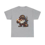 Unisex Heavy Cotton Tee with Whimsical Design, Perfect for Festivals, Gift for Gnome Lovers, Casual Everyday