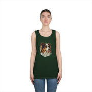 Dog Lover's Unisex Heavy Cotton Tank Top - Cute Pet Art, Custom Gift for Dog Owners, Summer Casual Wear, Animal Lover Apparel