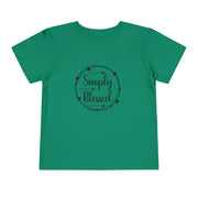 Toddler Short Sleeve Tee - Simply Blessed T-Shirt, Kids Blessing Shirt, Baby Shower Gift, Christian Toddler Wear, Everyday Comfort Tee