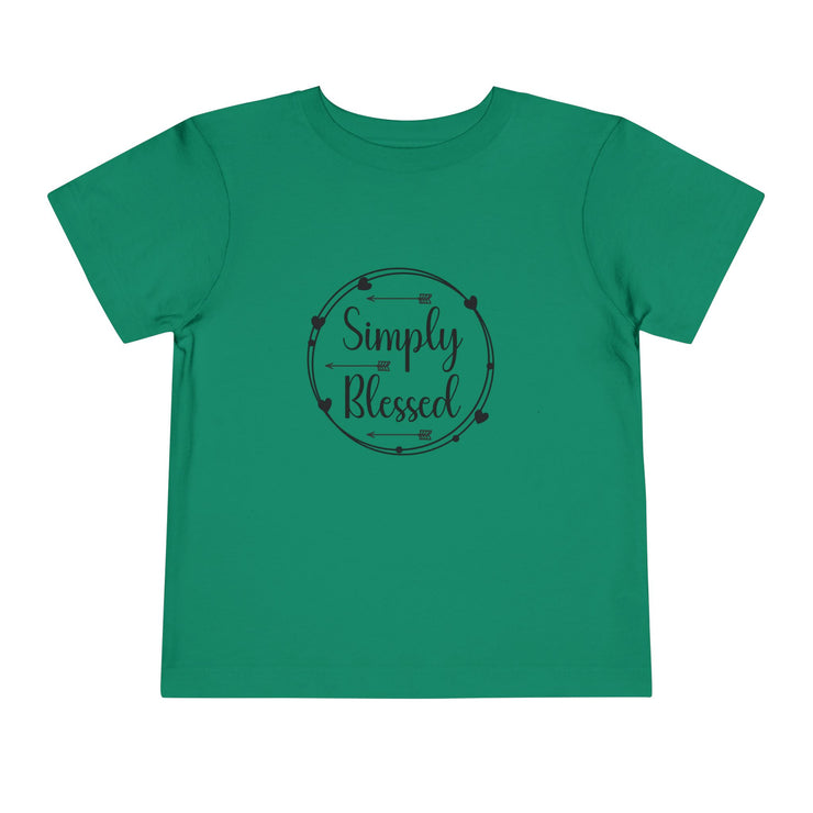Toddler Short Sleeve Tee - Simply Blessed T-Shirt, Kids Blessing Shirt, Baby Shower Gift, Christian Toddler Wear, Everyday Comfort Tee