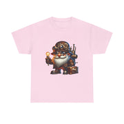 Unisex Heavy Cotton Tee with Whimsical Design, Perfect for Festivals, Gift for Gnome Lovers, Casual Everyday