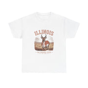 Illinois Prairie State Tee, Vintage Graphic T-Shirt, Unisex Casual Wear, Gift for Nature Lovers, Travel Souvenir, USA States Design