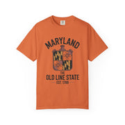 Maryland Pride Unisex Garment-Dyed T-shirt, Vintage Maryland Shirt, Maryland State Pride Tee, Gift for Marylanders, USA States Design