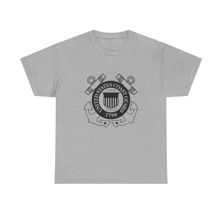 US Coast Guard Heavy Cotton Tee - Unisex, Apparel, Gift for Veterans, Nautical Spirit, Casual Wear, Summer Style