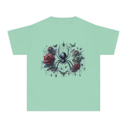 Gothic Spider Youth Tee - Cool Graphic Shirt for Teens, Alternative Fashion, Halloween Costume, Unique Gift, Everyday Wear