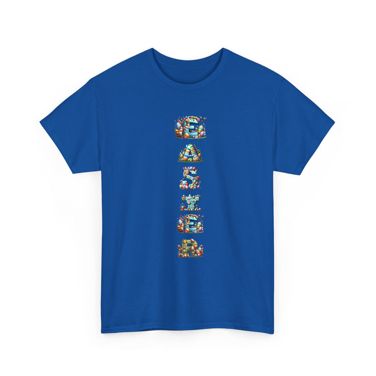 Colorful Cartoon Animal Unisex Heavy Cotton Tee - Gift for Animal Lovers, Cute T-Shirt for Kids & Adults, Fun Birthday, Casual Wear