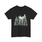 Nature-Inspired Unisex Heavy Cotton Tee, Forest T-Shirt, Outdoor Lifestyle Apparel, Eco-Friendly Gift, Casual Wear, Nature Lover's Top