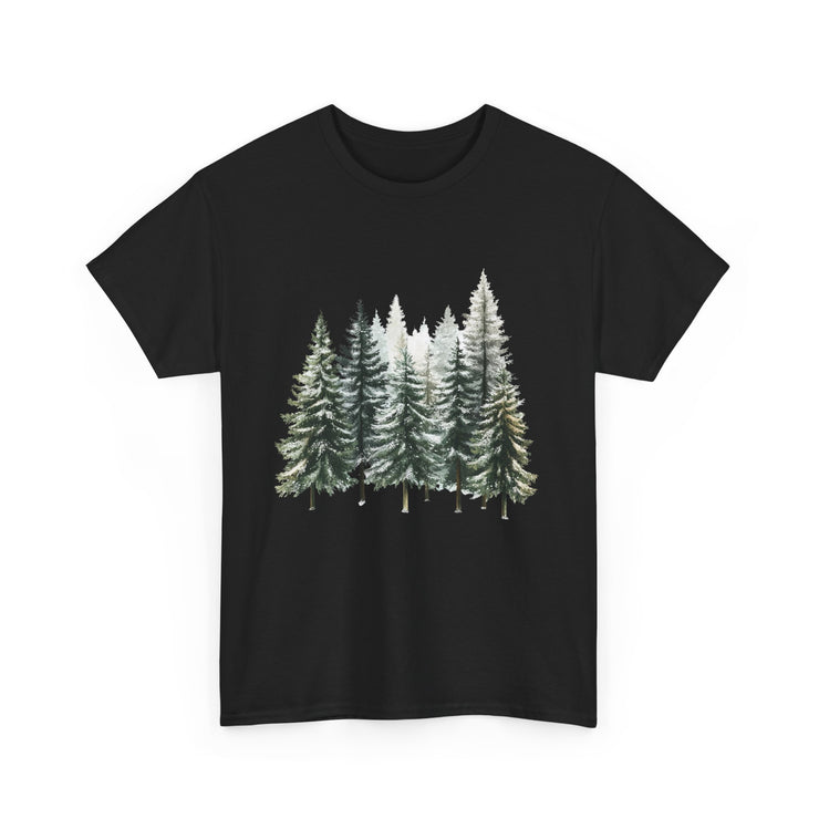 Nature-Inspired Unisex Heavy Cotton Tee, Forest T-Shirt, Outdoor Lifestyle Apparel, Eco-Friendly Gift, Casual Wear, Nature Lover's Top