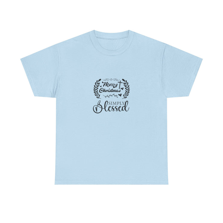 Merry Christmas Tee, Holiday Shirt, Simple Blessing Tee, Unisex Gift, Festive Apparel for Christmas
