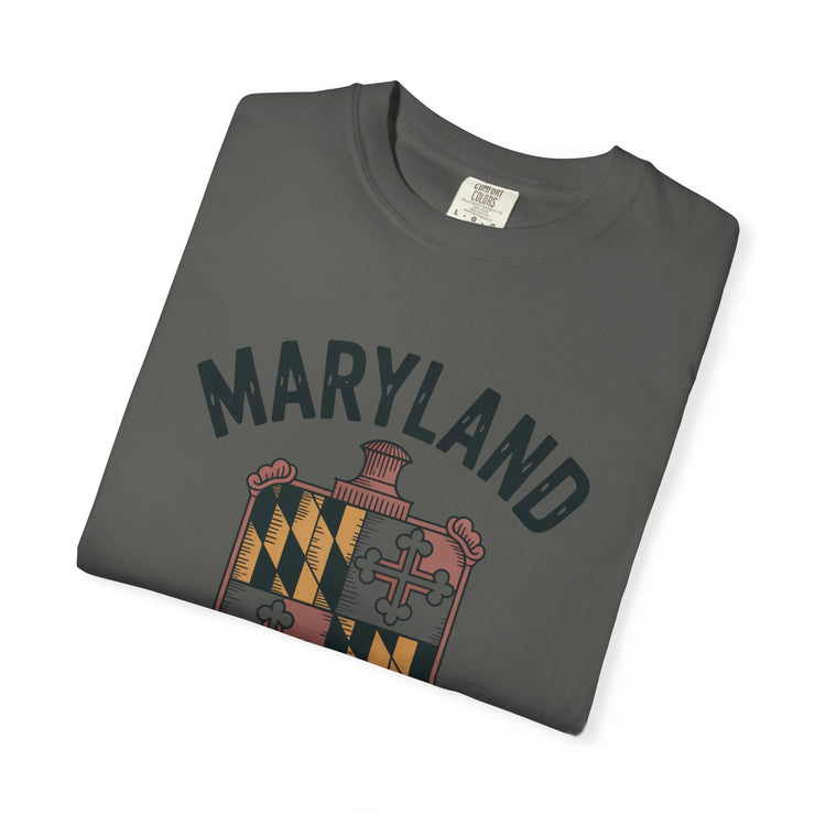 Maryland Pride Unisex Garment-Dyed T-shirt, Vintage Maryland Shirt, Maryland State Pride Tee, Gift for Marylanders, USA States Design