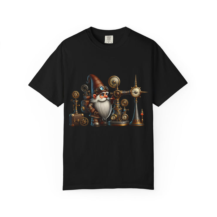Steampunk Gnome T-shirt, Unique Graphic Tee for Fantasy Lovers, Gift for Birthdays, Everyday Wear, Unisex Casual Top