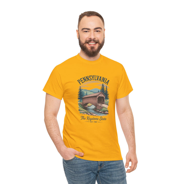 Pennsylvania Vintage Graphic Tee, Unisex T-Shirt, Nature Lover Gift, Travel Souvenir, State Pride Apparel