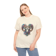 Bohemian Ram Heart Tee, Unisex Shirt, Festival Wear, Nature Lover Gift, Eco-Friendly Fashion, Gift for Him/Her