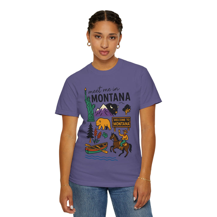 Cool Montana Graphic T-Shirt, Perfect for Travelers, Adventure Lovers, USA States Design