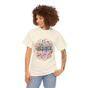 Floral 'Mama' Unisex Heavy Cotton Tee, Perfect for Mother's Day, Gifts for Mom, Birthday Apparel,