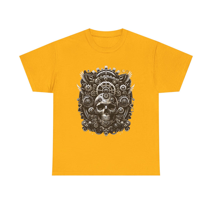 Gothic Skull Tee - Unisex Heavy Cotton T-Shirt, Unique Graphic Shirt, Casual Wear, Edgy Fashion, Gift for Him/Her, Halloween Style