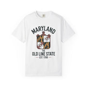 Maryland Pride Unisex Garment-Dyed T-shirt, Vintage Maryland Shirt, Maryland State Pride Tee, Gift for Marylanders, USA States Design