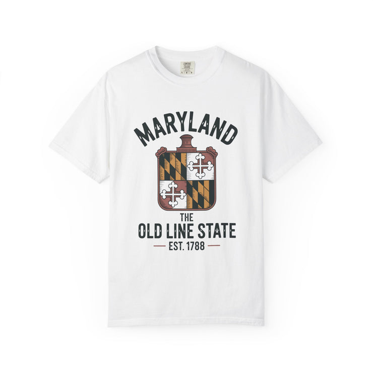 Maryland Pride Unisex Garment-Dyed T-shirt, Vintage Maryland Shirt, Maryland State Pride Tee, Gift for Marylanders, USA States Design