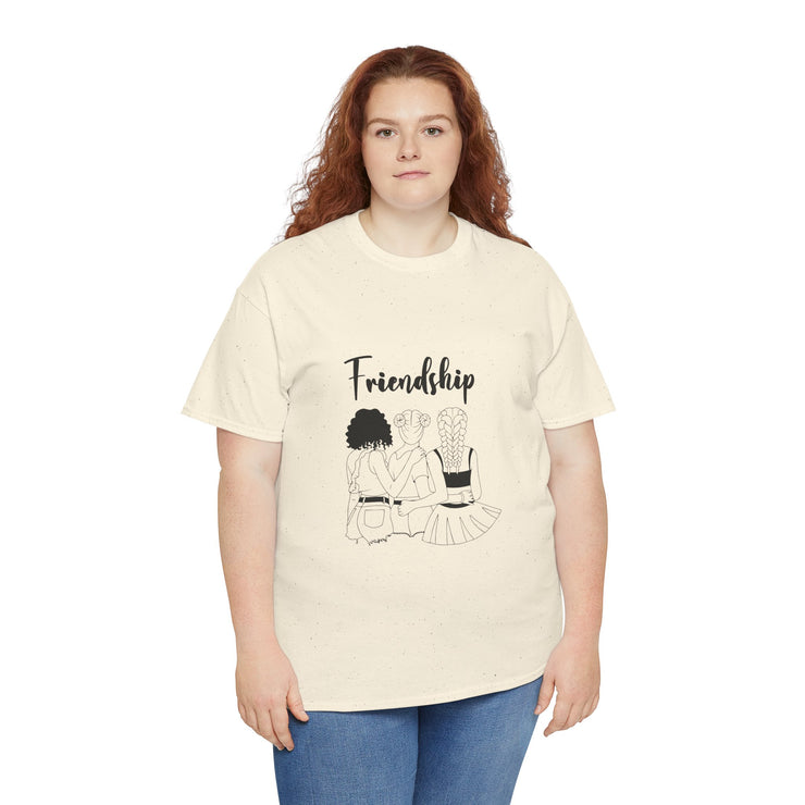 Friendship Unisex Heavy Cotton Tee - Perfect Gift for Friends, Casual Wear, Celebration Tees, Summer Fashion, Unique Friendship Gift