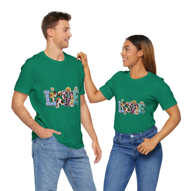Love-Inspired Unisex Jersey Tee, Casual Wear, Gift for Her,  Sweetheart Gift, Summer Fashion, Festival Outfit