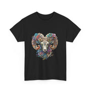 Bohemian Ram Heart Tee, Unisex Shirt, Festival Wear, Nature Lover Gift, Eco-Friendly Fashion, Gift for Him/Her