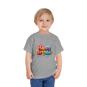 Happy Birthday Toddler Tee, Kids Birthday Gift, Short Sleeve Tee, Birthday Outfit, Toddler Shirt, Celebration Apparel