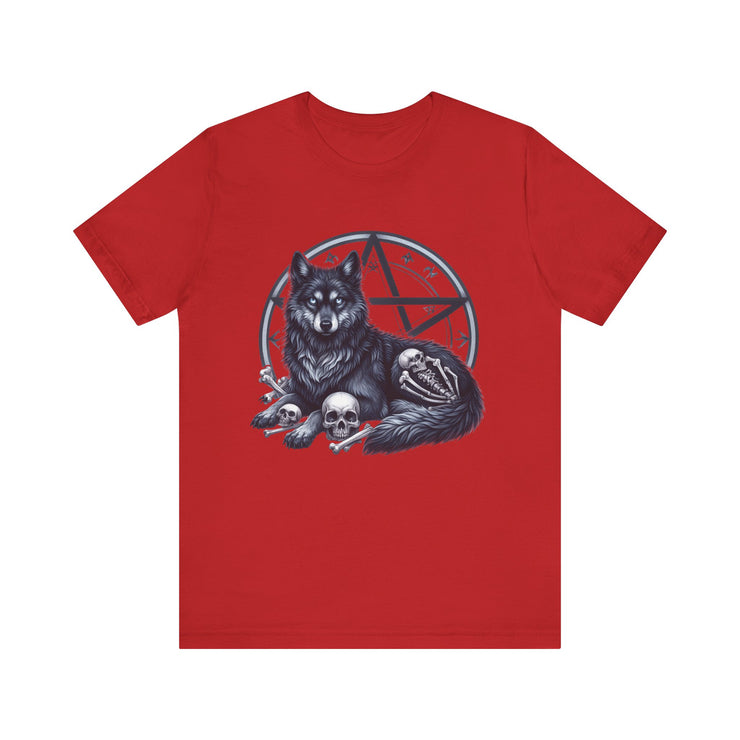 Gothic Wolf Tee | Unisex Graphic Shirt, Casual Outfit, Halloween Gift, Spooky Style, Animal Lover Apparel