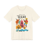 Texas-Inspired Unisex Tee: Meet Me in Texas Graphic T-Shirt, Gift for Texans, Summer Outfit, USA States Design