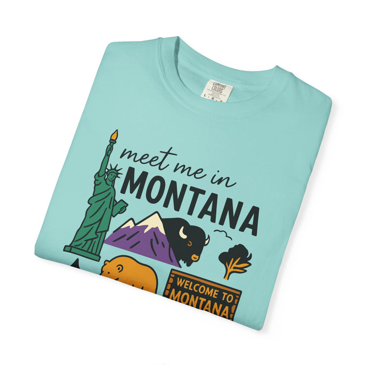 Cool Montana Graphic T-Shirt, Perfect for Travelers, Adventure Lovers, USA States Design