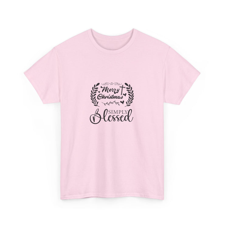 Merry Christmas Tee, Holiday Shirt, Simple Blessing Tee, Unisex Gift, Festive Apparel for Christmas