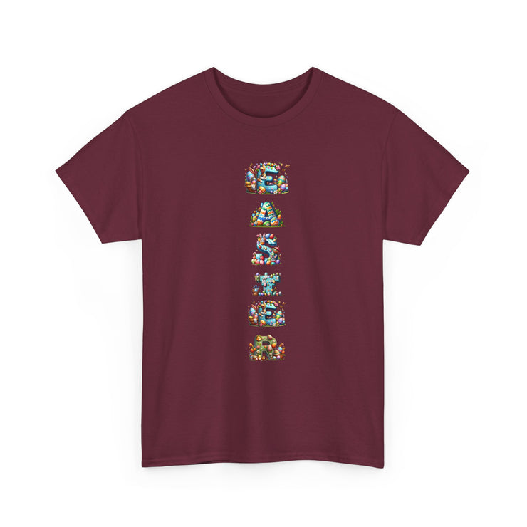 Colorful Cartoon Animal Unisex Heavy Cotton Tee - Gift for Animal Lovers, Cute T-Shirt for Kids & Adults, Fun Birthday, Casual Wear
