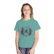 Gothic Spider Youth Tee - Cool Graphic Shirt for Teens, Alternative Fashion, Halloween Costume, Unique Gift, Everyday Wear