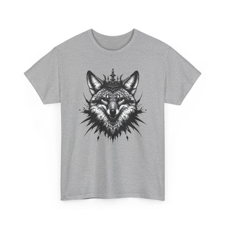 Wolf Head Graphic Unisex Heavy Cotton Tee, Cool Graphic Tee, Animal Lover Gift, Casual Summer Wear, Adventure T-Shirt