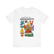 Meet Me in Massachusetts Tee - Unisex Jersey Short Sleeve Shirt, Massachusetts Travel T-Shirt, USA States Design