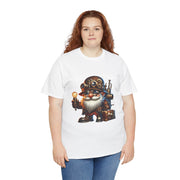 Unisex Heavy Cotton Tee with Whimsical Design, Perfect for Festivals, Gift for Gnome Lovers, Casual Everyday