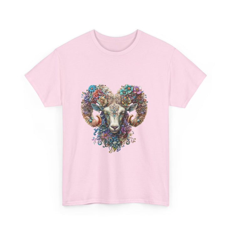Bohemian Ram Heart Tee, Unisex Shirt, Festival Wear, Nature Lover Gift, Eco-Friendly Fashion, Gift for Him/Her