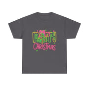 Festive Merry Christmas Tee - Unisex Heavy Cotton T-Shirt, Holiday Shirt, Christmas Gift, Cozy Winter Apparel, Family Gathering Outfit