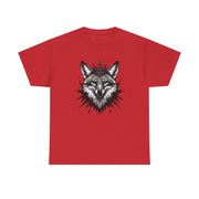 Wolf Head Graphic Unisex Heavy Cotton Tee, Cool Graphic Tee, Animal Lover Gift, Casual Summer Wear, Adventure T-Shirt