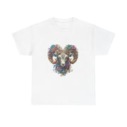 Bohemian Ram Heart Tee, Unisex Shirt, Festival Wear, Nature Lover Gift, Eco-Friendly Fashion, Gift for Him/Her