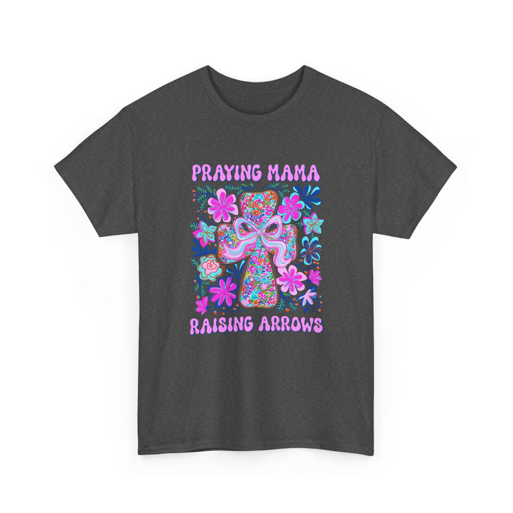 Praying Mama Graphic Tee, Unisex Heavy Cotton T-Shirt for Moms, Gift for Mother's Day,