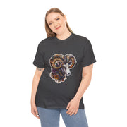 Bohemian Ram Graphic Tee, Casual Apparel, Gift for Animal Lovers, Festival Wear, Unisex T-Shirt, Nature-Inspired Clothing