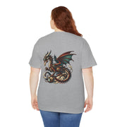 Dragon Graphic Tee, Unisex Cotton T-Shirt, Fantasy Shirt, Gift for Gamers, Cool Casual Wear, Dragon Lover Apparel