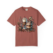 Coffee Lovers Unisex T-shirt, Cozy Café Style, Gift for Baristas, Perfect for Birthdays, Fun Beverage Art Tee