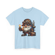 Unisex Heavy Cotton Tee with Whimsical Design, Perfect for Festivals, Gift for Gnome Lovers, Casual Everyday