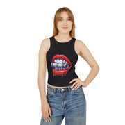 Edgy Graphic Tank Top, Summer Crop Top, Festival Wear, Trendy Women's Top, Statement Apparel, Unique Gift Idea